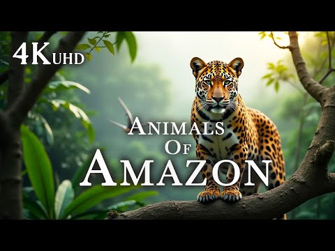 Amazon Jungle 4K/ Wild Animals of Rainforest/ Relaxation Film/ Meditation Music & Nature Sounds