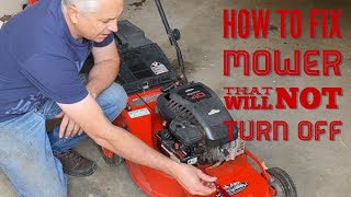 How To Fix Lawnmower that Will Not Turn Off - Most Common Problem!