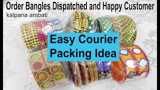 How To Do Courier Packing|Silk thread Bangles Courier Packing Idea Best Out Of Waste /kalpana ambati
