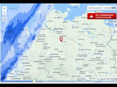 Niederschlagsradar am 24.01.2015