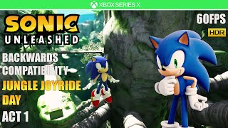 SONIC UNLEASHED 60FPS HDR - Jungle Joyride Day Act 1 - Xbox Series X FPS Boost Gameplay