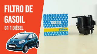 Youtube thumbnail of video "Cómo cambiar el filtro de gasoil Citroën C1 1 1.4 HDI ⛽"