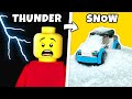 I simulated EXTREME WEATHER in LEGO