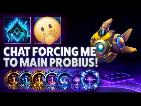 Probius Pylon Overcharge - CHAT FORCING ME TO MAIN PROBIUS - Bronze to Grandmaster S1 2022