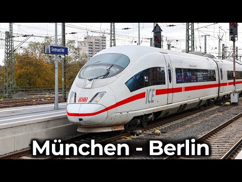 HighSpeed im ICE 3 | 4K Führerstandsmitfahrt: München - Berlin | ICE Sprinter mit 300km/h – ICE 1006