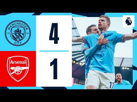 HIGHLIGHTS Man City 4-1 Arsenal | De Bruyne (2), Stones, Haaland Goals | Premier League