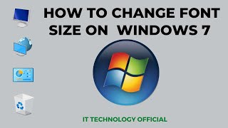 how to change font size in windows 7 || windows 7 font size setting