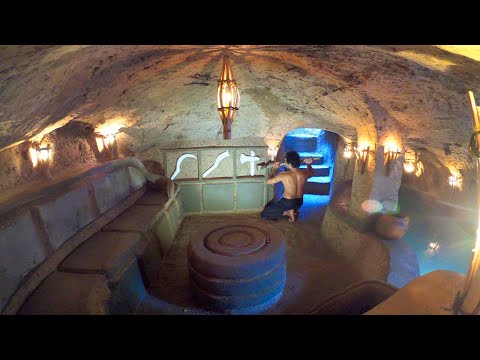 69Day Build Cave Platinum Underground House Bath Pool , Decoration Underground Private Living Room