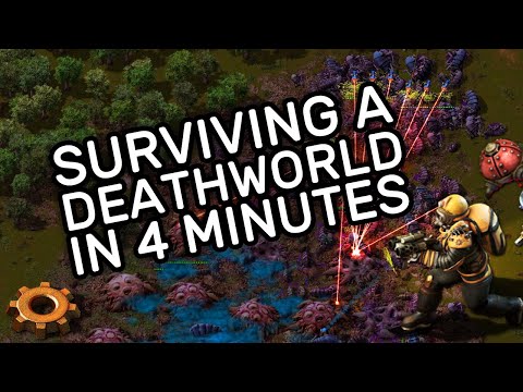 Surviving a Factorio Deathworld in 4 Minutes