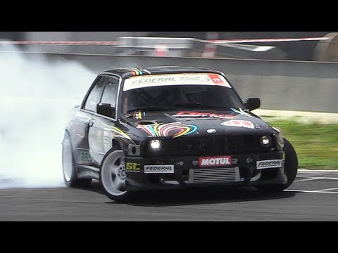 600+hp BMW E30 w/ Turbo M62B44 V8 Engine - Wicked Sound, Drift & Screamer Pipe!