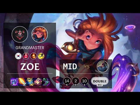 Zoe Mid vs Yasuo - KR Grandmaster Patch 10.24