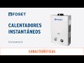 Calentador instantáneo, 6L, 1 servicio, gas natural, FOSET