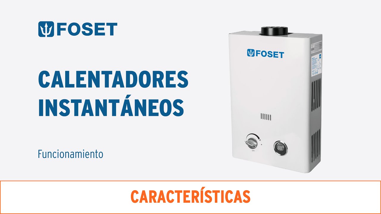 Calentador instantáneo, 6L, 1 servicio, gas natural, FOSET