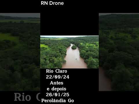 Voo Aéreo com Drone Mini 3pro. Rio Claro -Perolândia-Go.          Antes 22/09/24 Depois 26/09/25