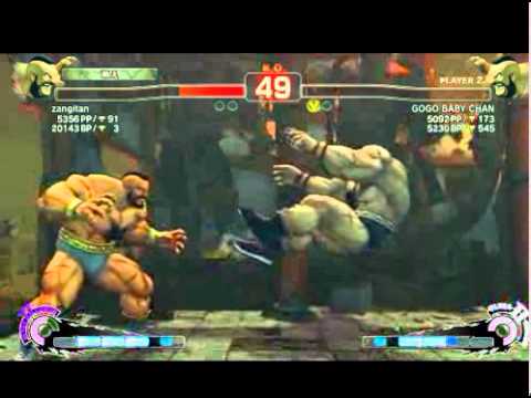 SSF4 AE Ver. 2012: Zangitan (Zangief) vs. GOGO BABY CHAN (Zangief) XbL Ranked Matches 1 of 2