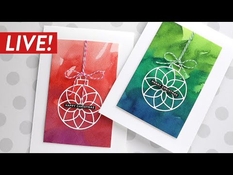 🔴  LIVE REPLAY! Holiday Card Series 2020 - Day 18 - Mijello Mission Gold vs. Sakura Koi Watercolors