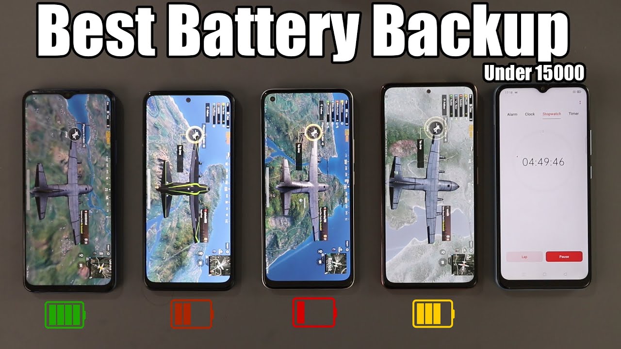 Best Battery Smartphone Around 15000 - Realme 8 Vs Redmi Note 10s Vs Redmi Note 10 Pro vs Vivo Y51A