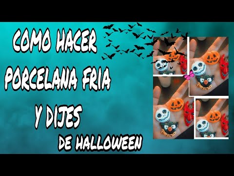 como hacer porcelana fria y dijes de halloween 🎃 😊#halloween #porcelanafria #dije