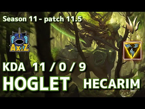 【韓国サーバー/GM】AXZ Hoglet へカリム(Hecarim) VS リリア(Lillia) JG - Patch11.5 KR Ranked【LoL】