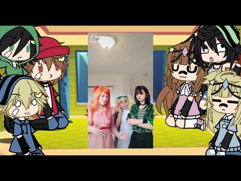 || Powerpuff girls and Rowdyruffboys reaction || ||Gacha Life|| ||💟💚💙 ❤💚💙 ||