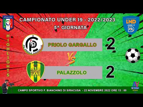 VIDEO HIGHLIGHTS PRIOLO G. -  PALAZZOLO UNDER 19  2022/2023 .