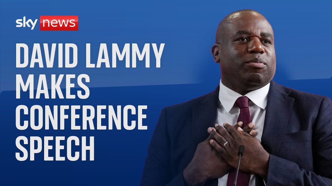 Watch again: Foreign Minister David Lammy gives speech at the Labour Party conference