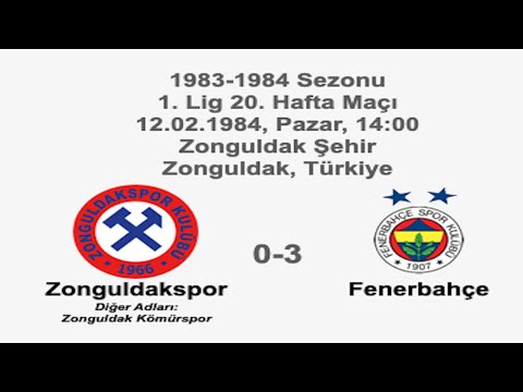 Zonguldakspor 0-3 Fenerbahçe 12.02.1984 - 1983-1984 Turkish 1st League Matchday 20