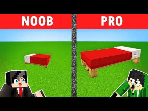 Esoni TV - NOOB VS PRO: GIANT BED HOUSE BUILD CHALLENGE | Minecraft OMOCITY (Tagalog)