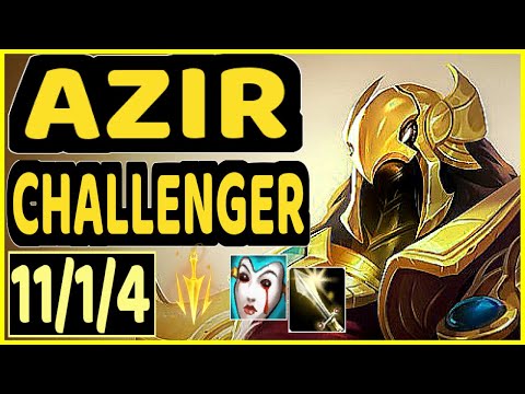 MILICA (AZIR) - 11/1/4 KDA CHALLENGER GAMEPLAY - EUW