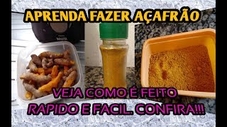 COMO FAZER AÇAFRÃO EM CASA,RÁPIDO E FÁCIL.CONFIRA!!!