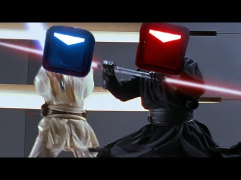 Obi-Wan vs. Darth Maul but it's a Beat Saber map