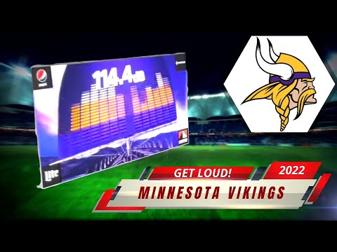 Vikings game at 116 decibels (potential hearing damage could occur)