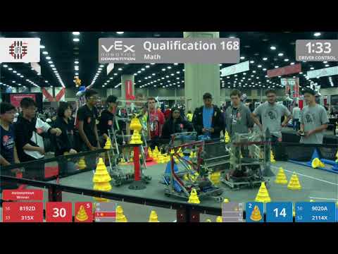 2018 VRC Math Q168 - 8192D 315X vs 9020A 2114X - 113 to 59