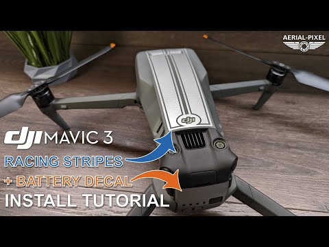 DJI Mavic 3 Racing Stripes With Battery Decals Number #1-3 Sticker