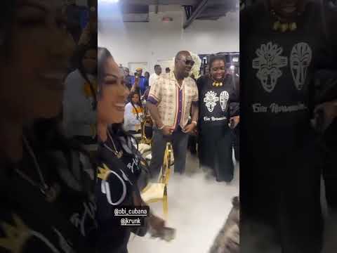 Igbo masquerade entertain Obi Cubana I'm America.