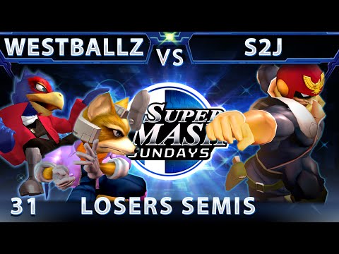 SSS 31 - Westballz (Fox-Falco) Vs. S2J (Falcon) SSBM - Losers Semis - Smash Melee