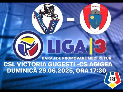 Fotbal baraj promovare @SDV TV Victoria Gugesti - CS Agigea
