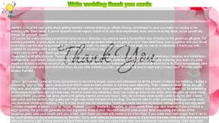 How to : Write wedding thank you cards