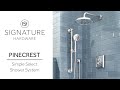 The Pinecrest Simple Select Shower System with Rainfall Shower Head and Handshower with Lever Handle