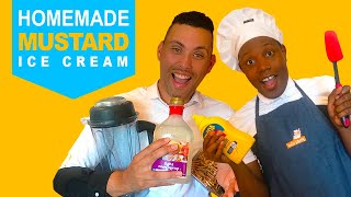 We Made French's Yellow Mustard Ice Cream! | No-Churn Recipe - Austin & Ashton
