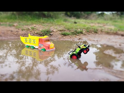 Watch Video Lorry Truck toy, Dumper Truck toy water fall accident, Lorry jump from rock, PJ Toys