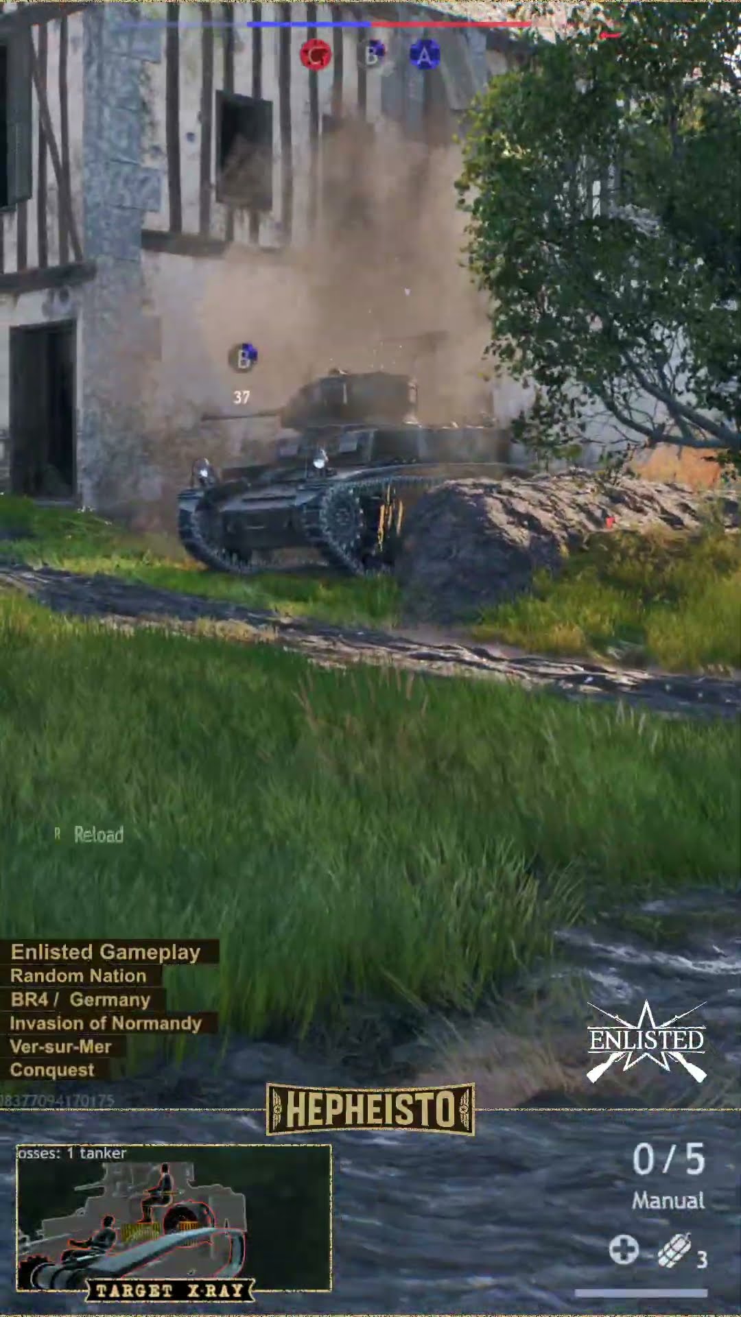 Anti Tank Gun ner eliminates Tank M3 Sturt with Ofenrohr 43