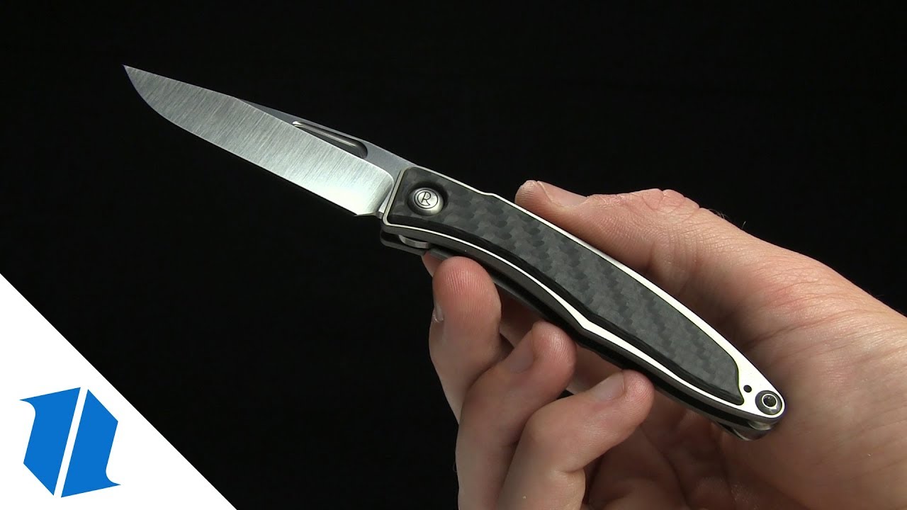 Chris Reeve Mnandi Left Handed Knife Carbon Fiber (2.75" Raindrop Damascus)