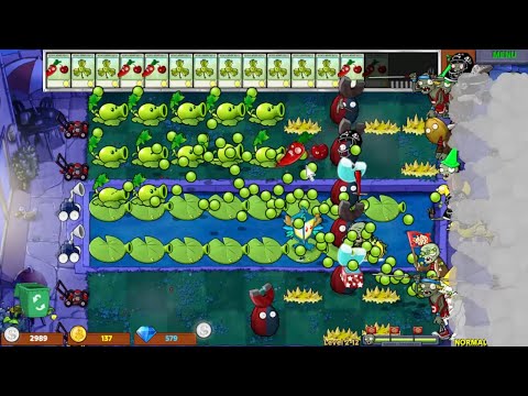 PVZ Hybrid - Cattail Peas from the Conveyor Belt | Adventure Mode Level 2-12