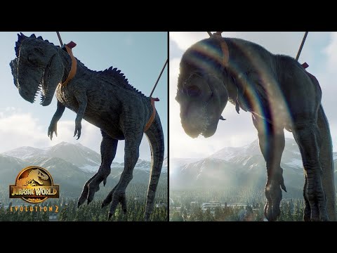 Life in Biosyn Valley Tyrannosaurus Rex vs Giganotosaurus Jurassic World Evolution 2