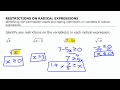 Restrictions on Radical Expressions • [5.1a] Pre-Calculus 11