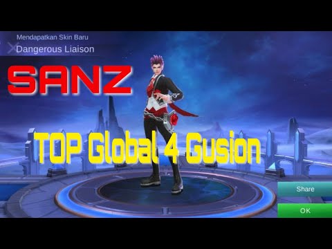 GUSION SANZ !!! TOP GLOBAL 4 GUSION
