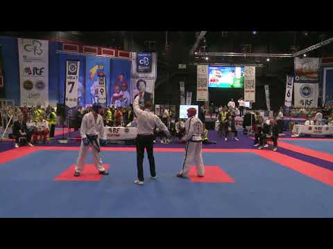 Timothy Bos (ITA) vs Julio Carlos (USA) -63kg Sparring ITF World Championships 2017