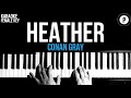 Conan Gray - Heather Karaoke SLOWER Acoustic Piano Instrumental Cover Lyrics FEMALE / HIGHER KEY