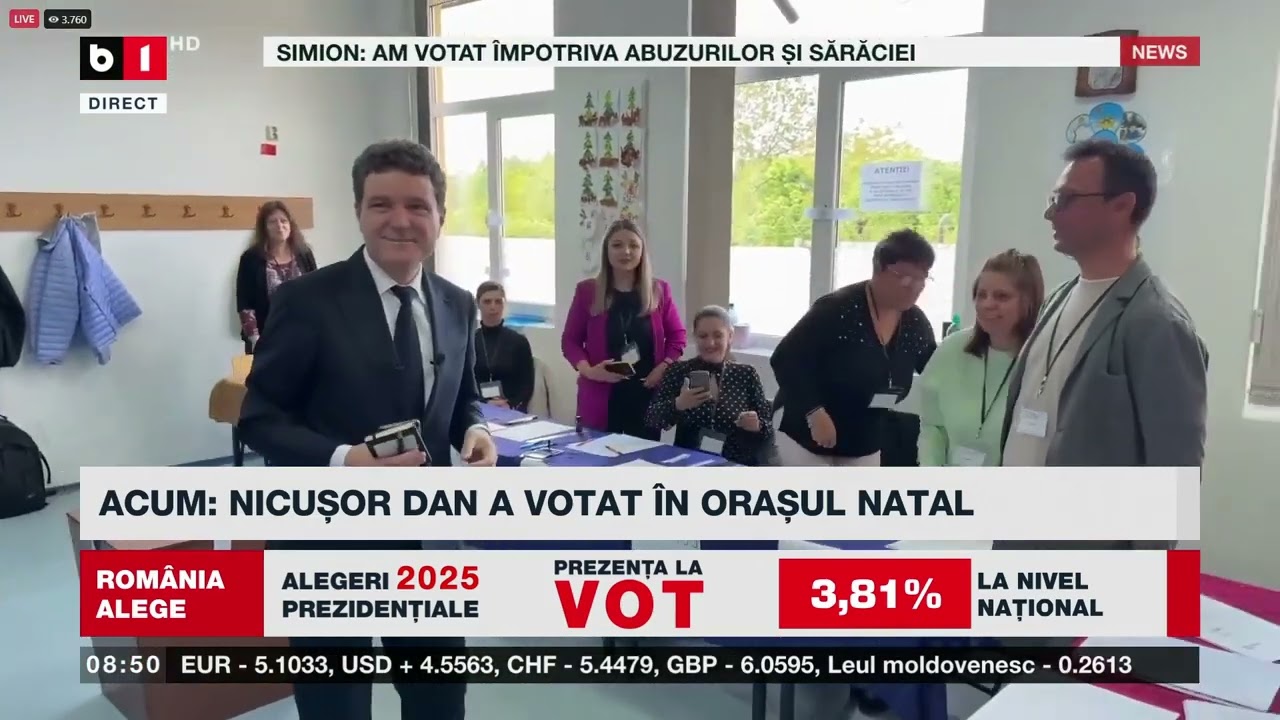 Nicușor Dan: Am votat cu gândul la mulți oameni care sunt tăcuți, cinstiți și muncitori_Știri B1TV